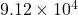 9.12 \times 10^4