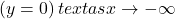 \left(y=0\right) text{as} x \rightarrow -\infty