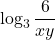 \displaystyle \log_3 \frac{6}{xy}