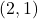 \displaystyle(2,1)