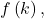 f\left(k\right),