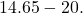 14.65 - 20.