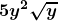 \boldsymbol{\displaystyle 5y^2\sqrt{y}}