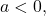 a<0,