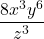 \displaystyle \frac{8x^3 y^6}{z^3}