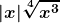 \boldsymbol{\displaystyle |x|\sqrt[4]{x^3}}