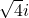 \sqrt{4}i