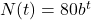 N(t)=80b^{t}