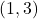 \left(1,3\right)