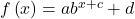 f\left(x\right)=a{b}^{x+c}+d