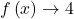 f\left(x\right) \rightarrow 4
