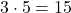 3 \cdot 5 = 15