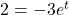 2=-3{e}^{t}