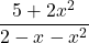 \displaystyle \frac{5+2x^2}{2-x-x^2} 