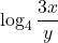 \displaystyle \log_4 \frac{3x}{y}