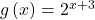 g\left(x\right)={2}^{x+3}