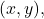 (x,y),