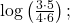 \text{log}\left(\frac{3 \cdot 5}{4 \cdot 6}\right);