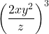 \displaystyle \left(\frac{2xy^2}{z}\right)^3