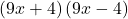 \left(9x+4\right)\left(9x-4\right)