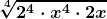 \boldsymbol{\displaystyle \sqrt[4]{2^4 \cdot x^4 \cdot 2x}}
