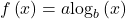f\left(x\right)=a{\text{log}}_{b}\left(x\right)