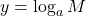 \displaystyle y = \log_a M