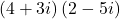 \left(4+3i\right)\left(2-5i\right)