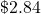 \mathdollar 2.84