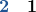 \display\boldsymbol{ {\color{myblue1}2} \quad {\color{v}1}} 