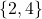 \{2,4\}