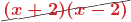 \boldsymbol{{\color{myred1}\Ccancel{(x + 2)(x - 2)}}}