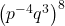 {\left({p}^{-4}{q}^{3}\right)}^{8}