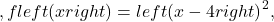 ,fleft(xright)={left(x-4right)}^{2},