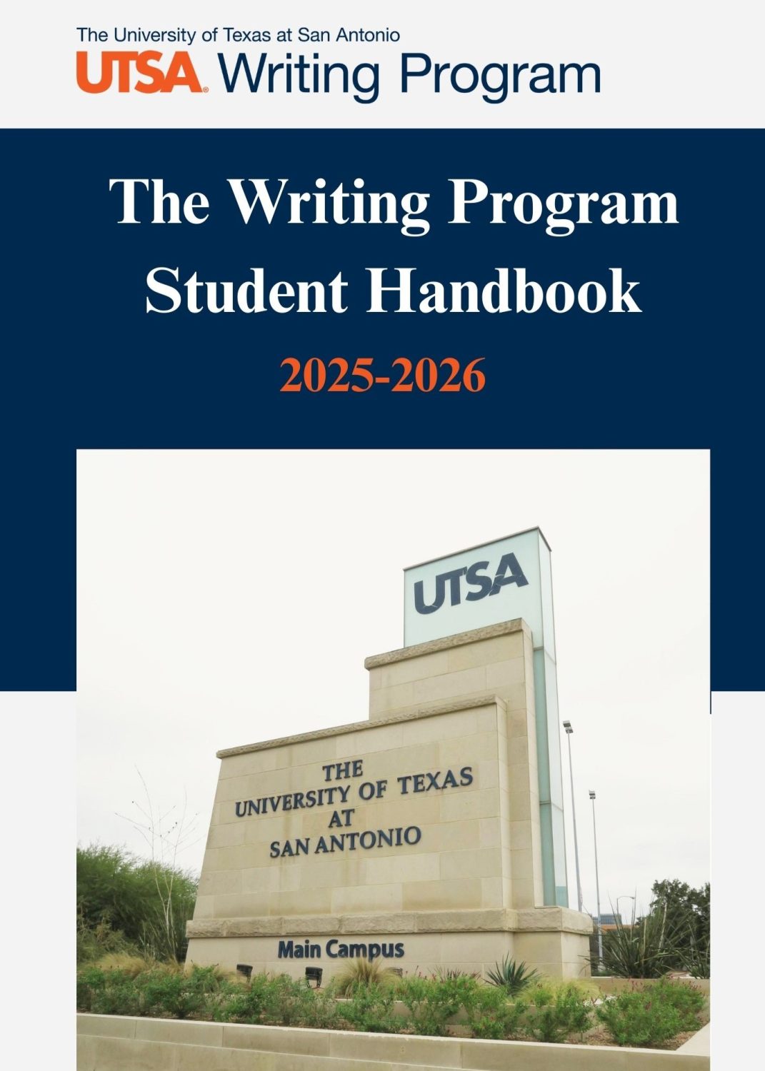 Cover image for The Writing Program Student Handbook 2025-2026