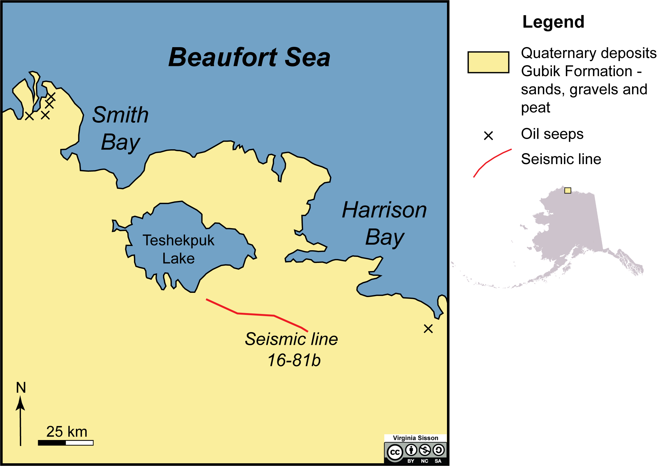 Geologic map of part of the National Petroleum Reserve of Alaska (NPRA) west of the Colville River