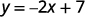 y = negative 2 x plus 7.