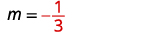 m= -1/3
