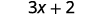 Multiply to get 3x plus 2.