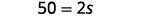 Fifty equals 2s.