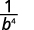 This simplifies to 1 divided by b to the power of 4.