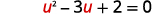 Let u equal square root x and substitute. The equation becomes u squared minus 3 u plus 2 equals 0.