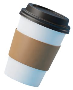 cup of coffee in brown Colour 3d rendering style icon Pgn High quality