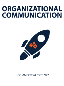 Organizational Communication COMM 3893 &amp; MGT 3123 book cover