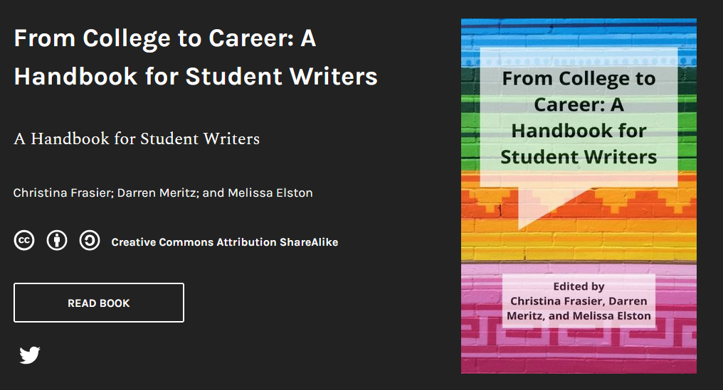 Webbook view of From College to Career A Handbook for Student Writers