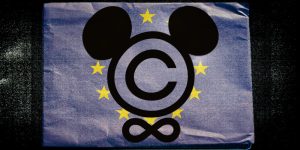 Copyright logo with mickey mouse ears